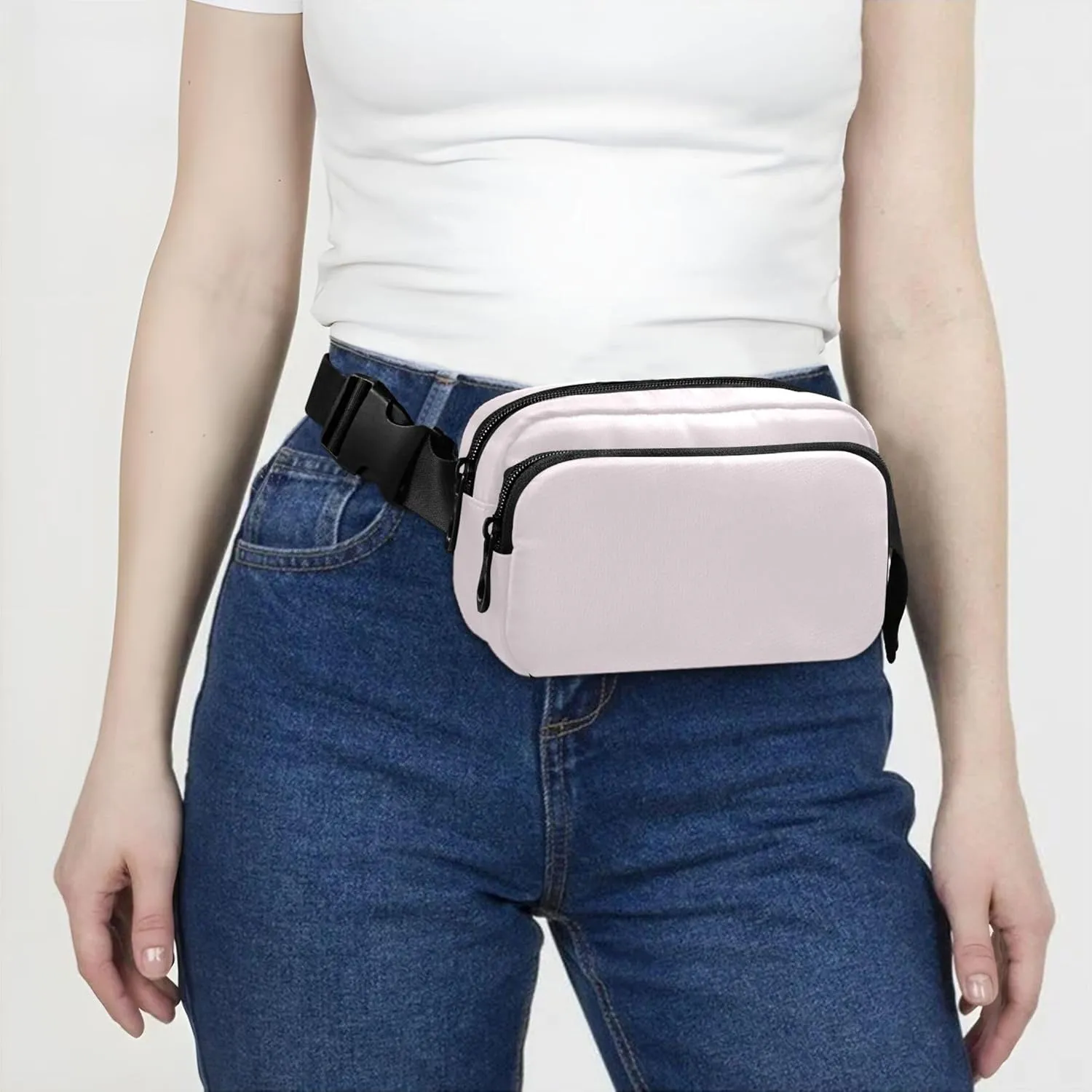 Lavender Blush Women Fanny Packs Belt Bags Hip Pack Waterproof Trendy Travel Waist Pouch