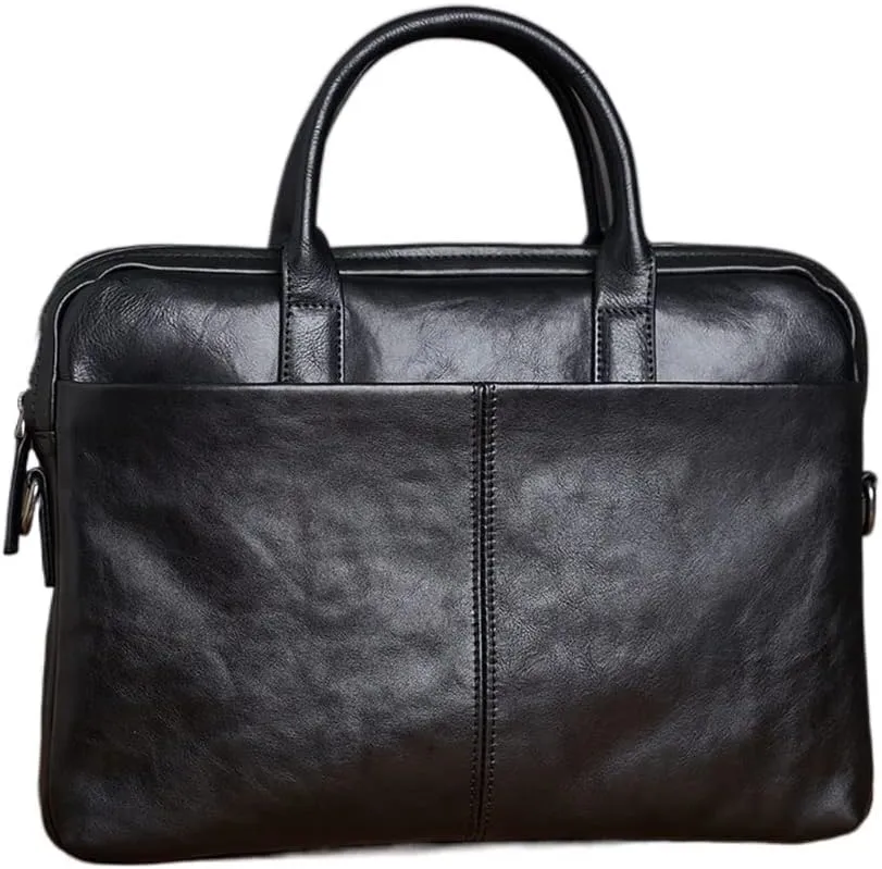Leather Briefcase Men Bag Business Handbag Male Laptop Shoulder Bags Black Briefcase