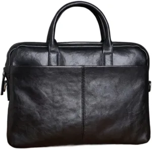Leather Briefcase Men Bag Business Handbag Male Laptop Shoulder Bags Black Briefcase