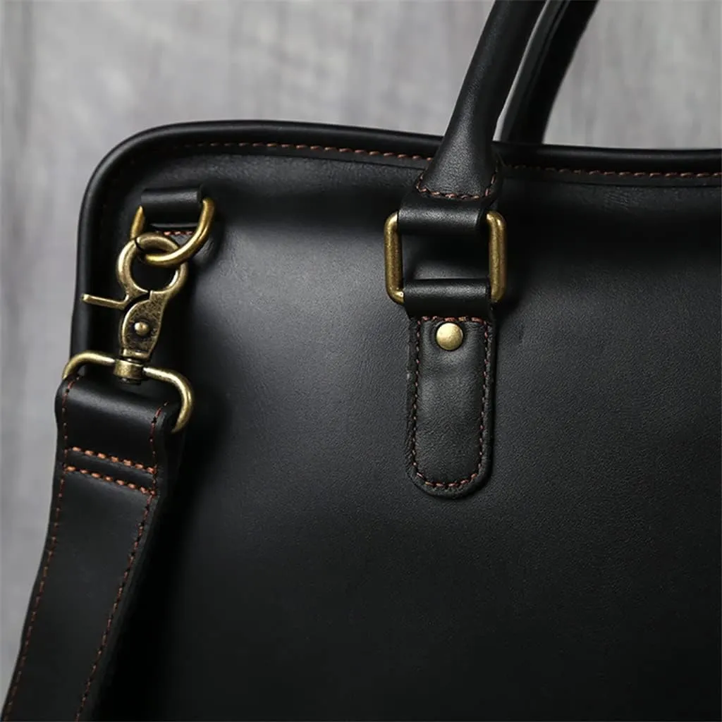 Leather Briefcase Men Bag Business Handbag Male Laptop Shoulder Bags Men Briefcase