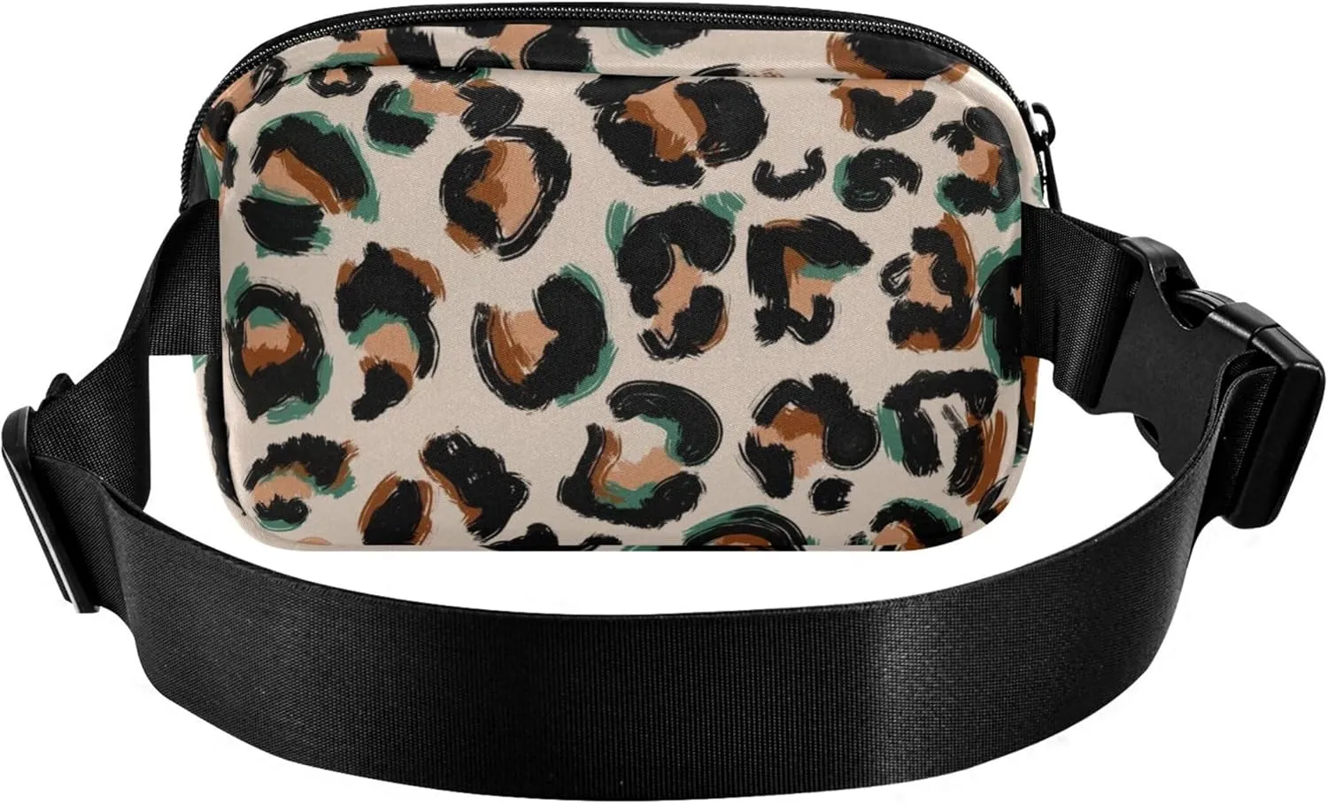 Leopard Print Waterproof Womens Fanny Pack Hip Pouch Belt Bag Bright Colored Waist Bag for Women