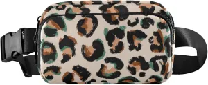 Leopard Print Waterproof Womens Fanny Pack Hip Pouch Belt Bag Bright Colored Waist Bag for Women