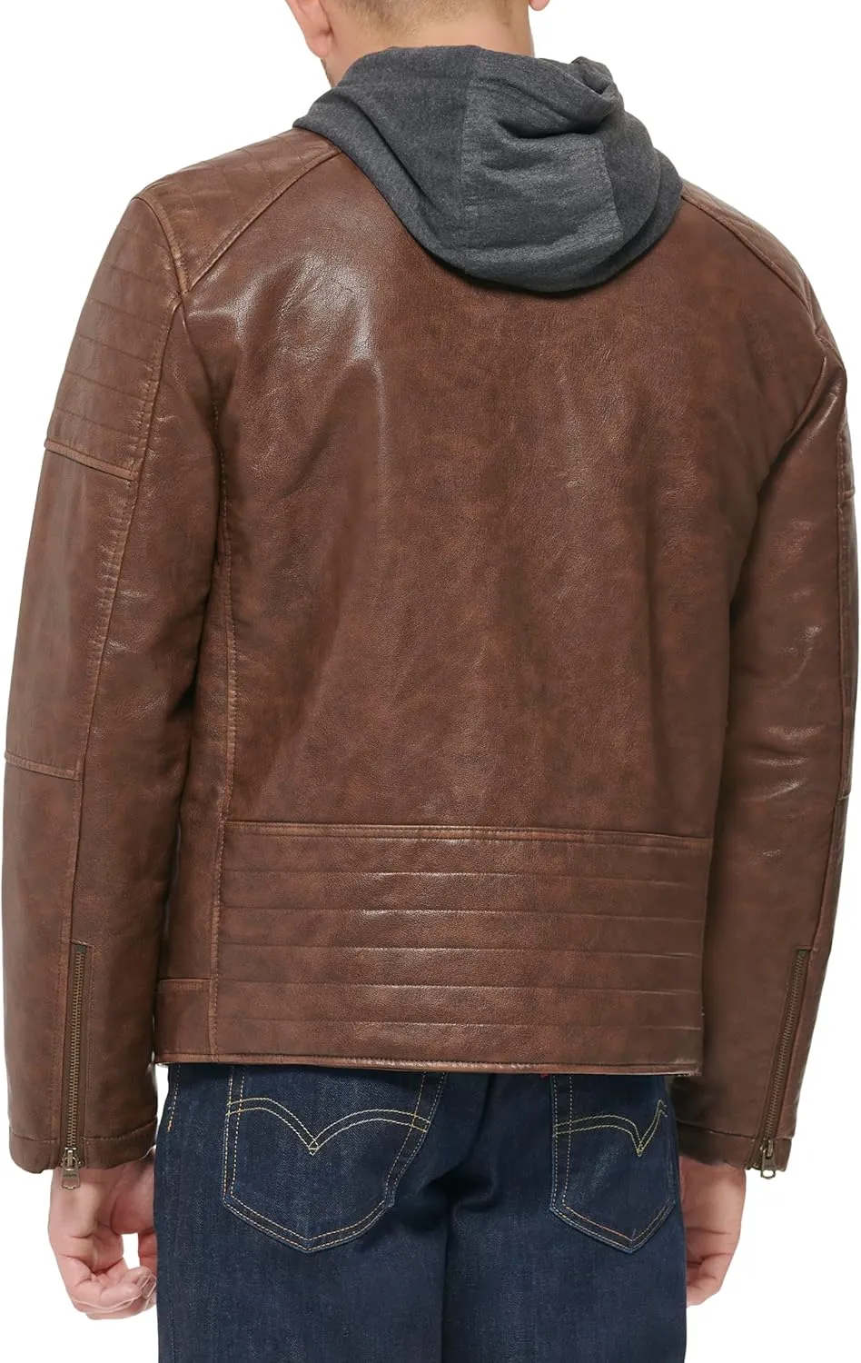 Levi's mens Faux Leather Racer Jacket