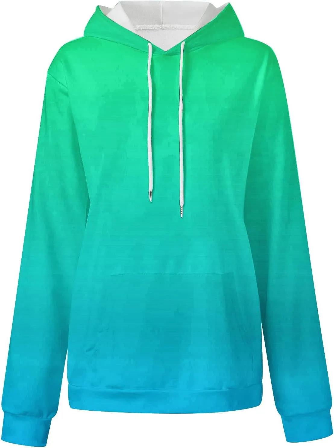 LRMQS Womens Fall Fashion 2024 Trendy Oversized Hoodie Sweatshirts Gradient Color Casual Drawstring Hoodies Pullover Clothes