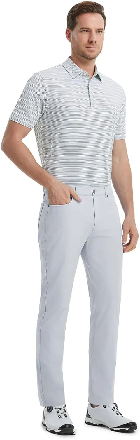 M MAELREG Golf Pants for Men Lightweight Moisture Wicking Business - 30"/32"/34" Stretch Flat Front Casual Dress Pant for Men