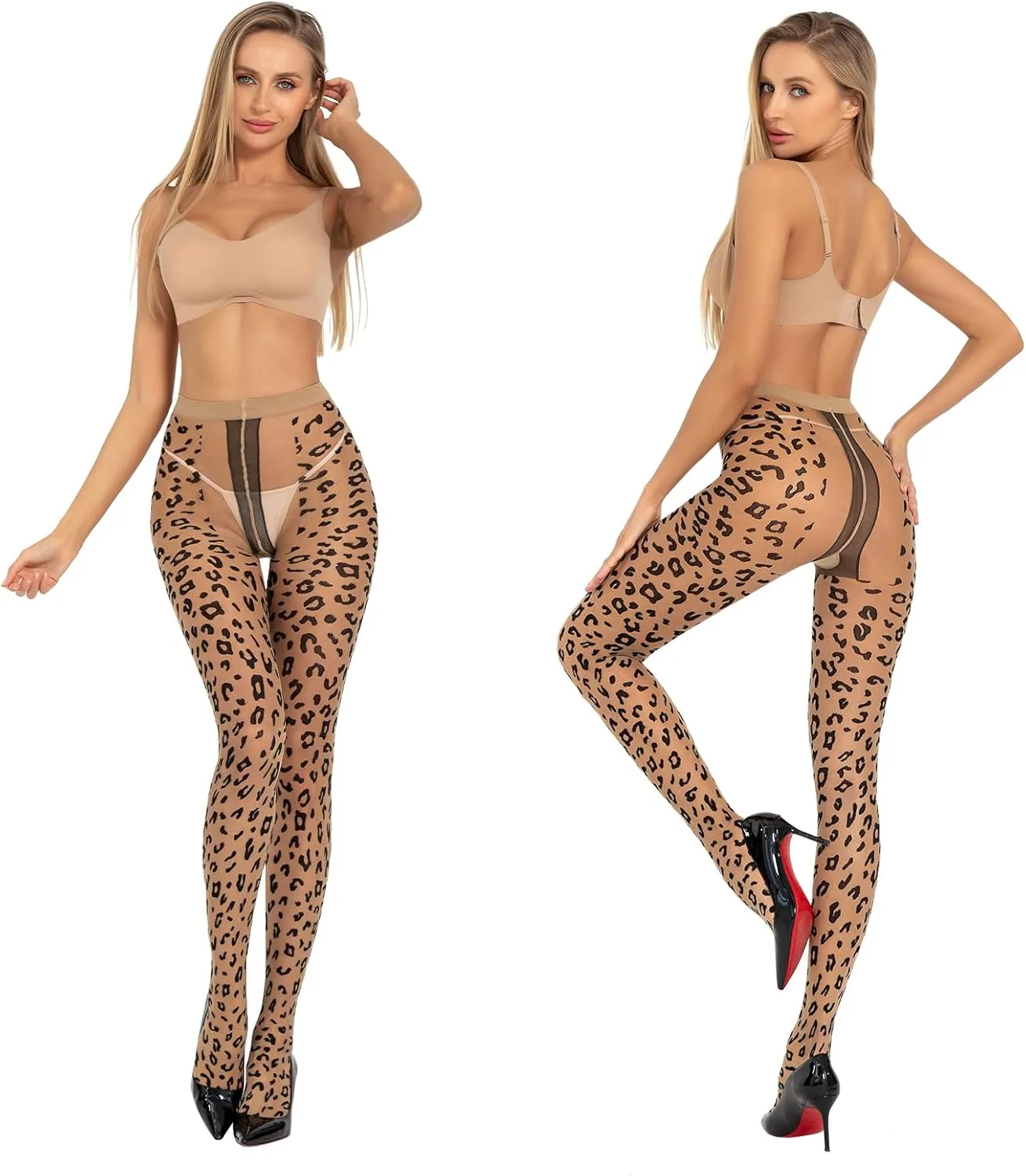 MANZI 20D Polka Dot Tights for Women Patterned Stockings for Women Sheer Ultra Thin High Waist Pantyhose