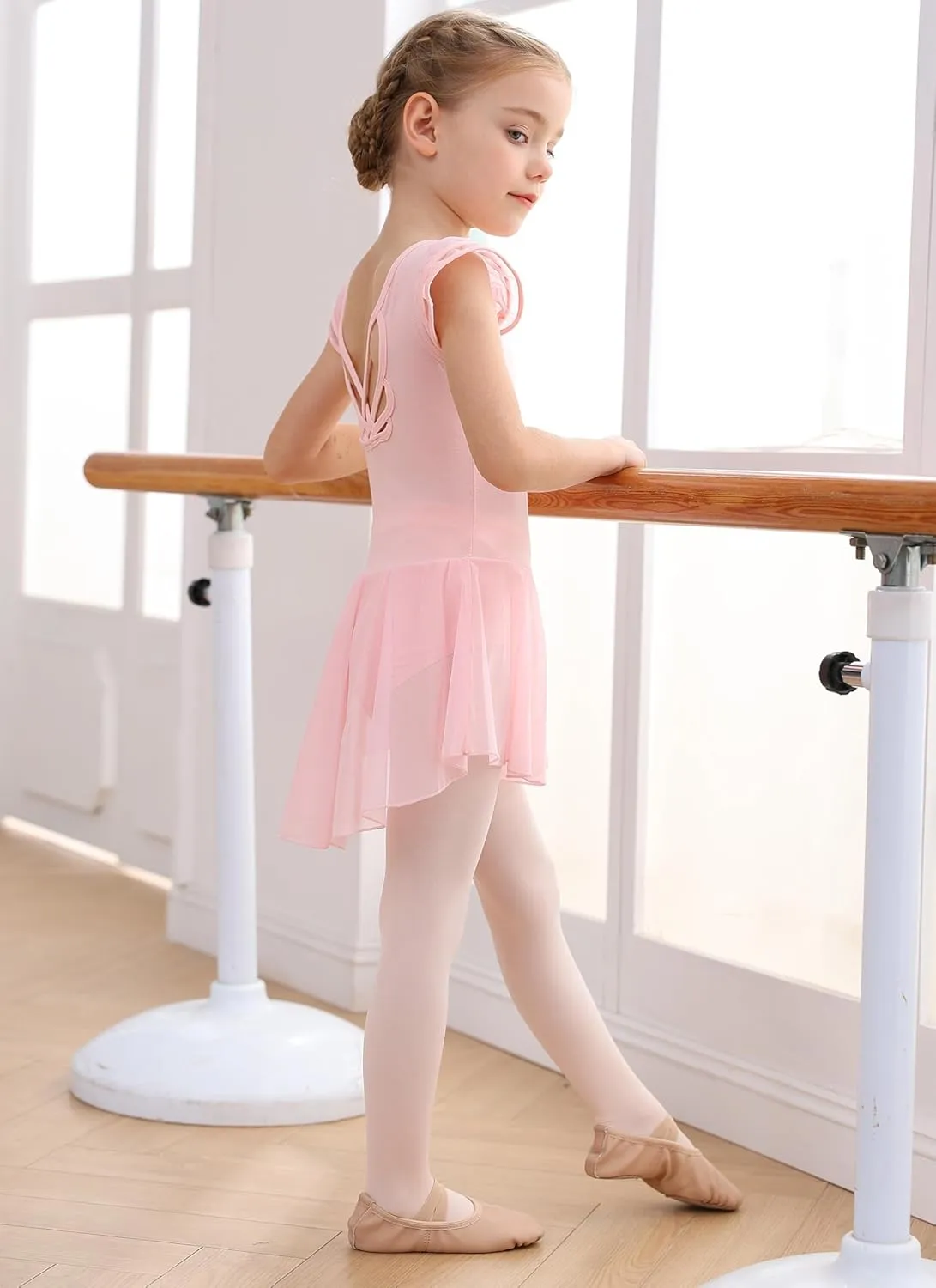 MdnMd Ultra Soft Girls Ballet Dance Tights Footed Ballet Stockings for Toddler Kids