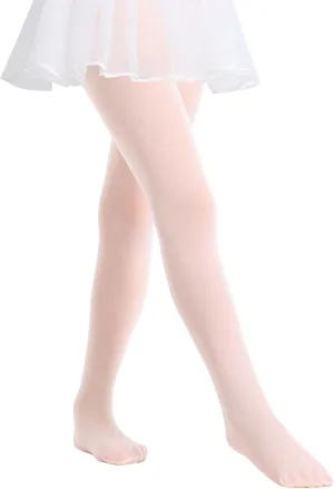 MdnMd Ultra Soft Girls Ballet Dance Tights Footed Ballet Stockings for Toddler Kids