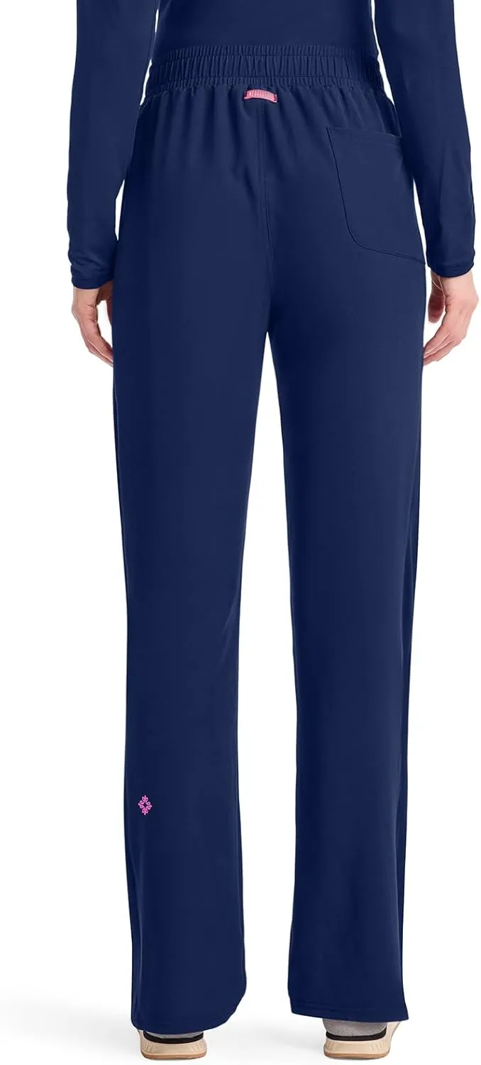 Med Couture Scrub Pants for Women Straight Leg Pull-On Pant with 4 Pockets Moisture Wicking & 360 Stretch - MC103