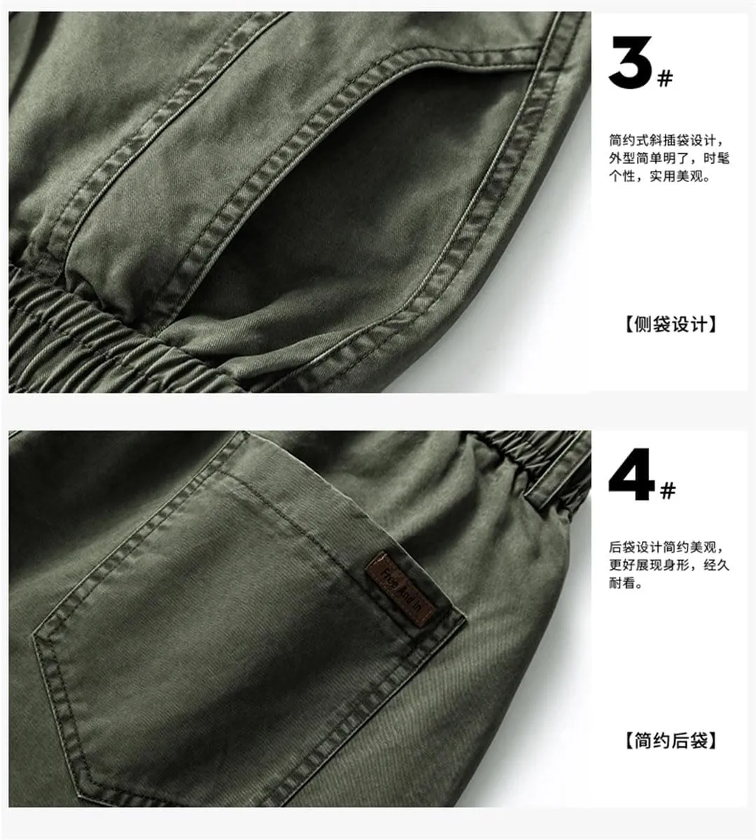 Men's ArmyEN8 Pants Summer Vintage Cotton Trousers Loose Korean Harem Pantalones Cargo Pants