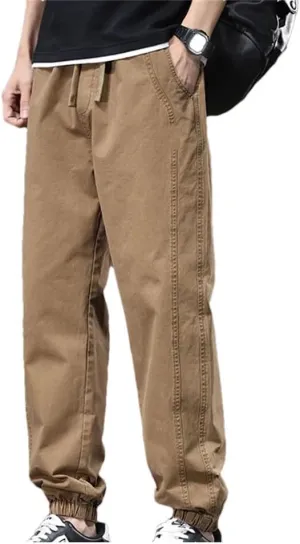 Men's ArmyEN8 Pants Summer Vintage Cotton Trousers Loose Korean Harem Pantalones Cargo Pants