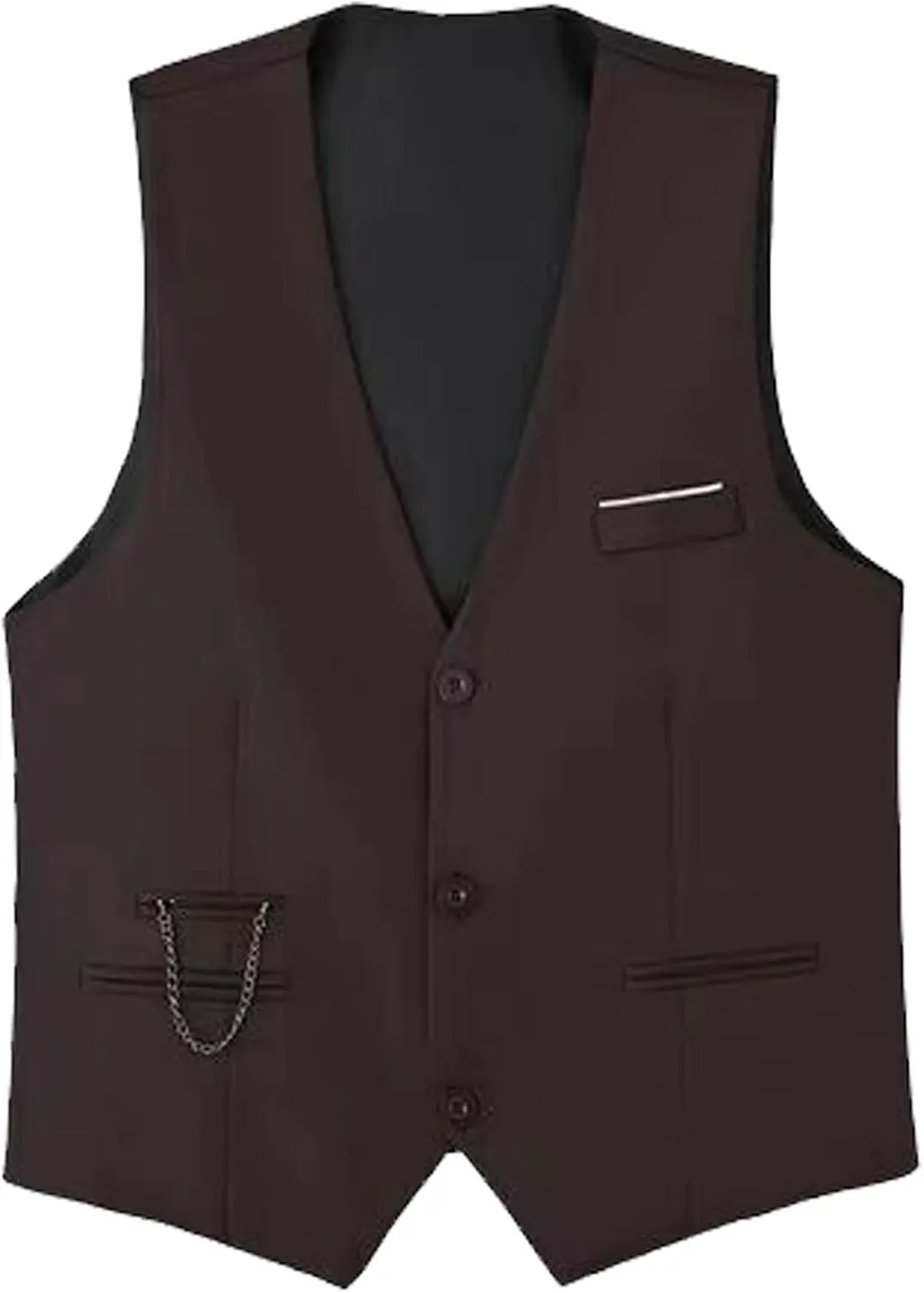 Men's Formal Dress Vest Business Slim Fit Sleeveless Tuxedo Suit Vest Waistcoat