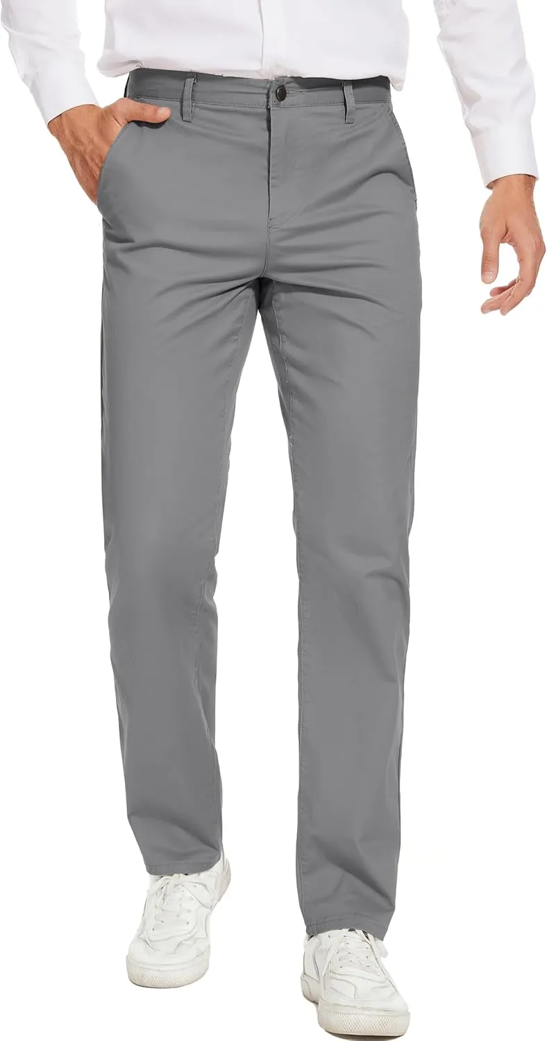 Men's Slim-Fit Stretch Cotton Fashion Tapered Casual Chino Pants