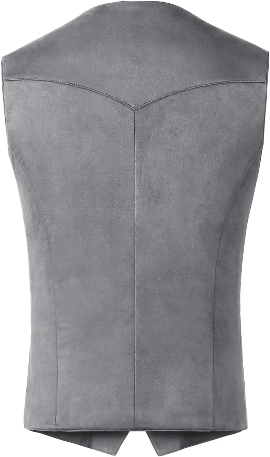 Men's Suede Leather Vest Vintage Cowboy Style Sleeveless Jacket Slim Fit Wedding Waistcoats