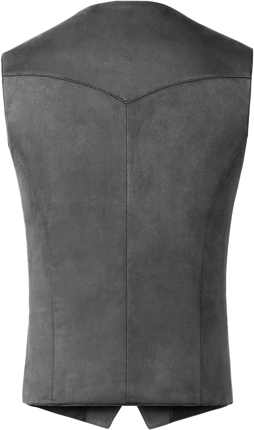 Men's Suede Leather Vest Vintage Cowboy Style Sleeveless Jacket Slim Fit Wedding Waistcoats
