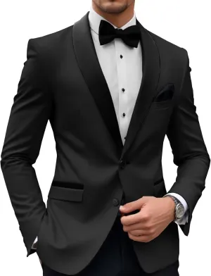 Men's Tuxedo Suits 2 Piece Suit Men Slim Fit Wedding Suits Prom Suits Formal Business Casual Elegant with Tie