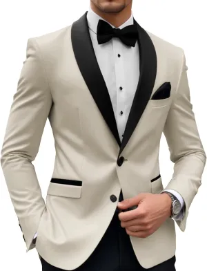 Men's Tuxedo Suits 2 Piece Suit Men Slim Fit Wedding Suits Prom Suits Formal Business Casual Elegant with Tie