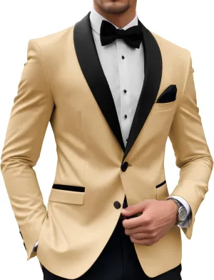 Men's Tuxedo Suits 2 Piece Suit Men Slim Fit Wedding Suits Prom Suits Formal Business Casual Elegant with Tie