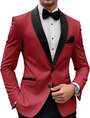 Men's Tuxedo Suits 2 Piece Suit Men Slim Fit Wedding Suits Prom Suits Formal Business Casual Elegant with Tie