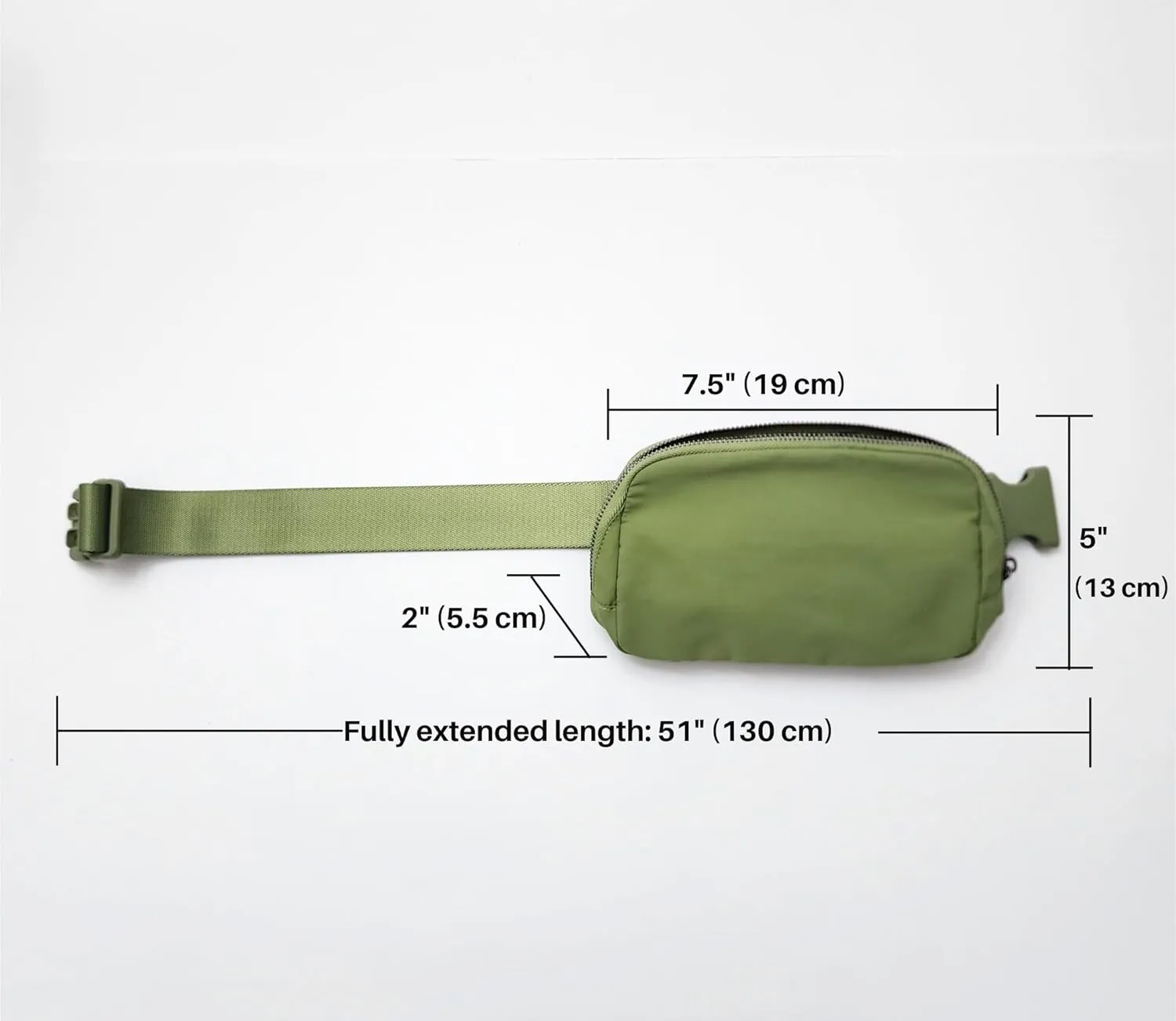 Mini Belt Bag Fanny Pack for Women, Men, Junior, Teens, Unisex Fashion Waist Crossbody Sling Bags, Travel Biking, Everywhere with Adjustable Strap, Lightweight Nylon Waterproof (Olive)