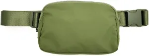 Mini Belt Bag Fanny Pack for Women, Men, Junior, Teens, Unisex Fashion Waist Crossbody Sling Bags, Travel Biking, Everywhere with Adjustable Strap, Lightweight Nylon Waterproof (Olive)