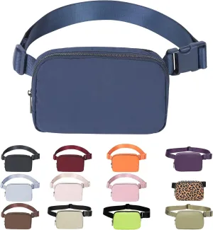 Mini Belt Bag Waist Small Pouch With Strap Fanny Pack Crossbody bag For Women Bum Bag For Workout Sports Traveling Walking Running Hiking Cycling Shopping Hiking,Nylon WaterproofBlue