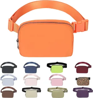 Mini BeltBag Waist Small Pouch With Strap Fanny Pack Crossbody bag For Women BumBag For Workout Sports Traveling Walking Running Hiking Cycling Shopping Hiking,Nylon WaterproofOrange