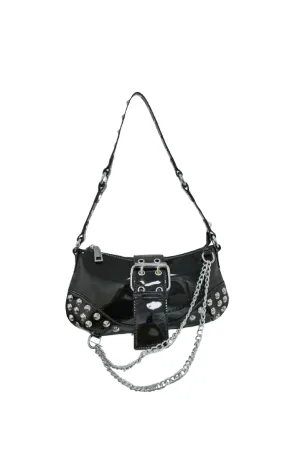 Nyx Studded Shoulder Bag (Black)