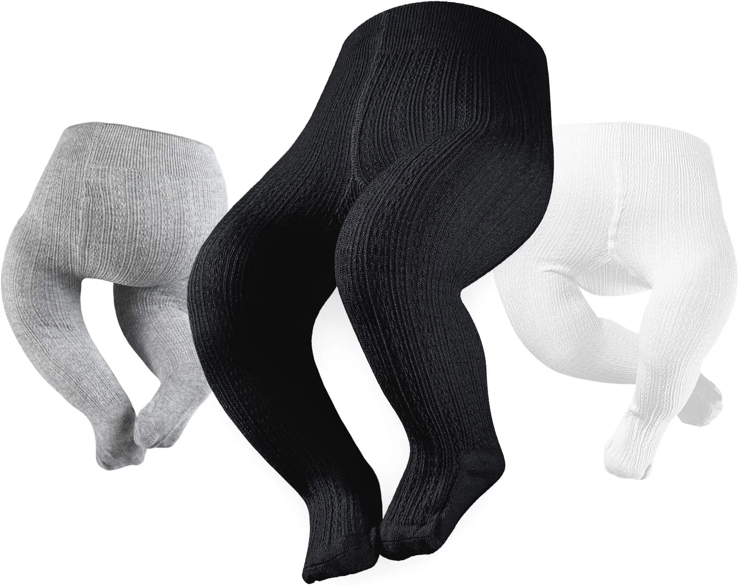 Petrass Baby Girls Cable Knitted Tights Infant Full-Footed Seamless Cotton Tights New-born Girls Seamless Leggings 3/4/5/6