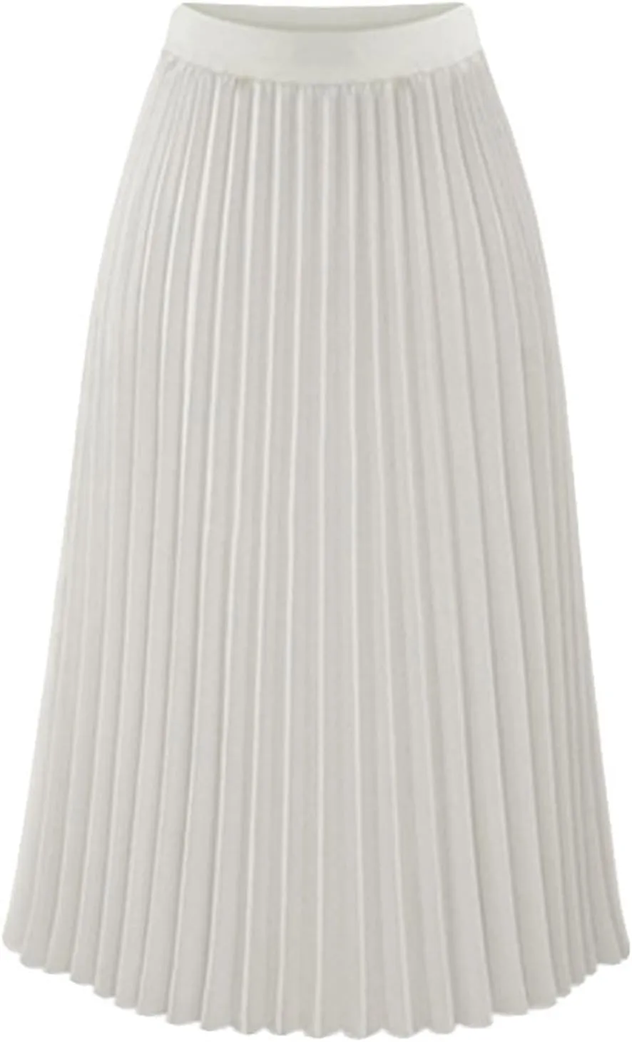 Pleated Skirts for Women High Elastic Waist Midi Long Maxi Skirt Shirring A Line Skirts Fall Winter Mini Dress