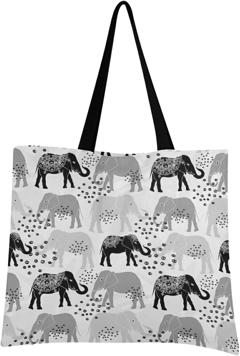 Poeticcity Women Grocery Tote Bag, Canvas Shoulder Bags, Women Handbag for Outdoors