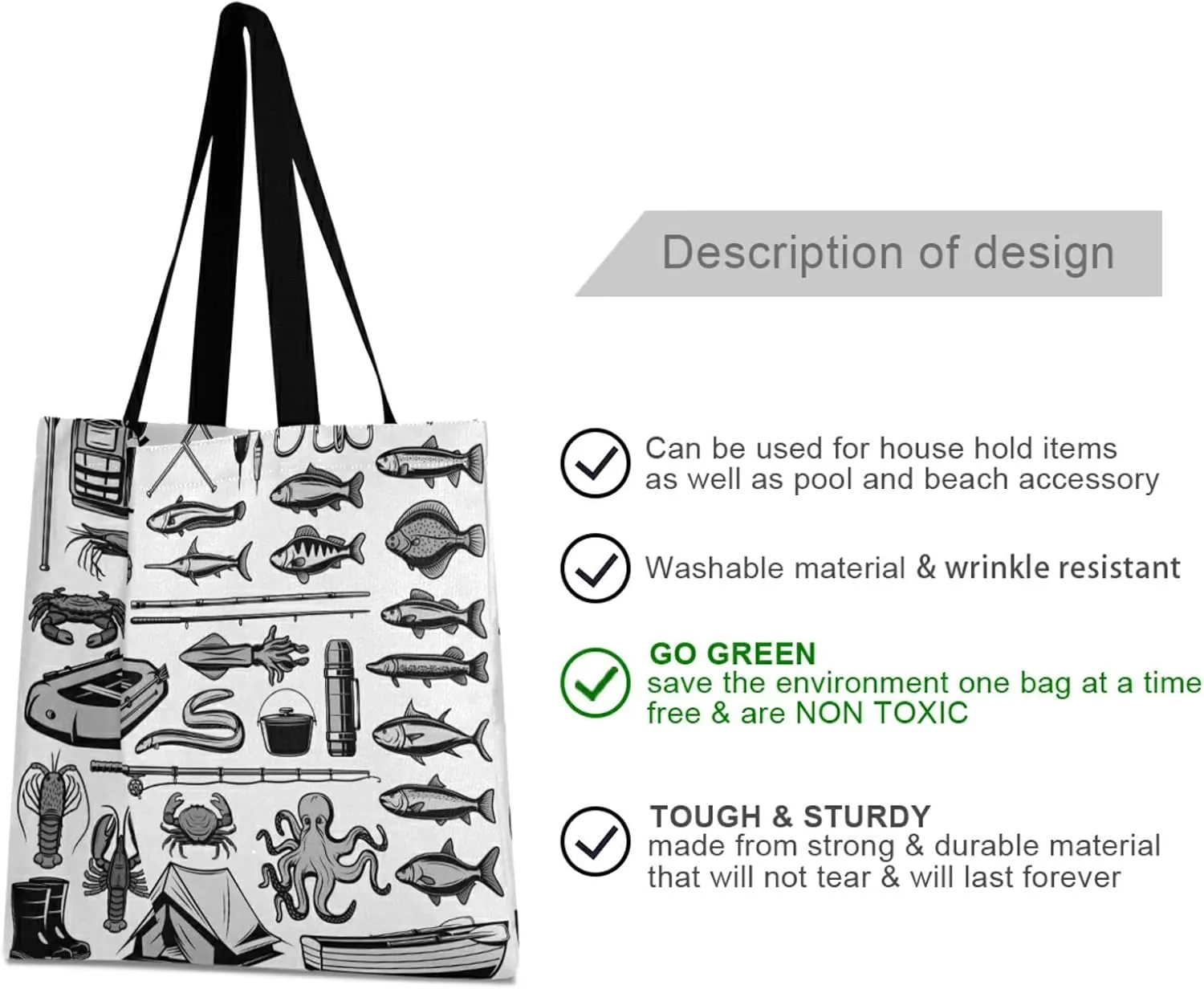 Poeticcity Women Grocery Tote Bag, Canvas Shoulder Bags, Women Handbag for Outdoors