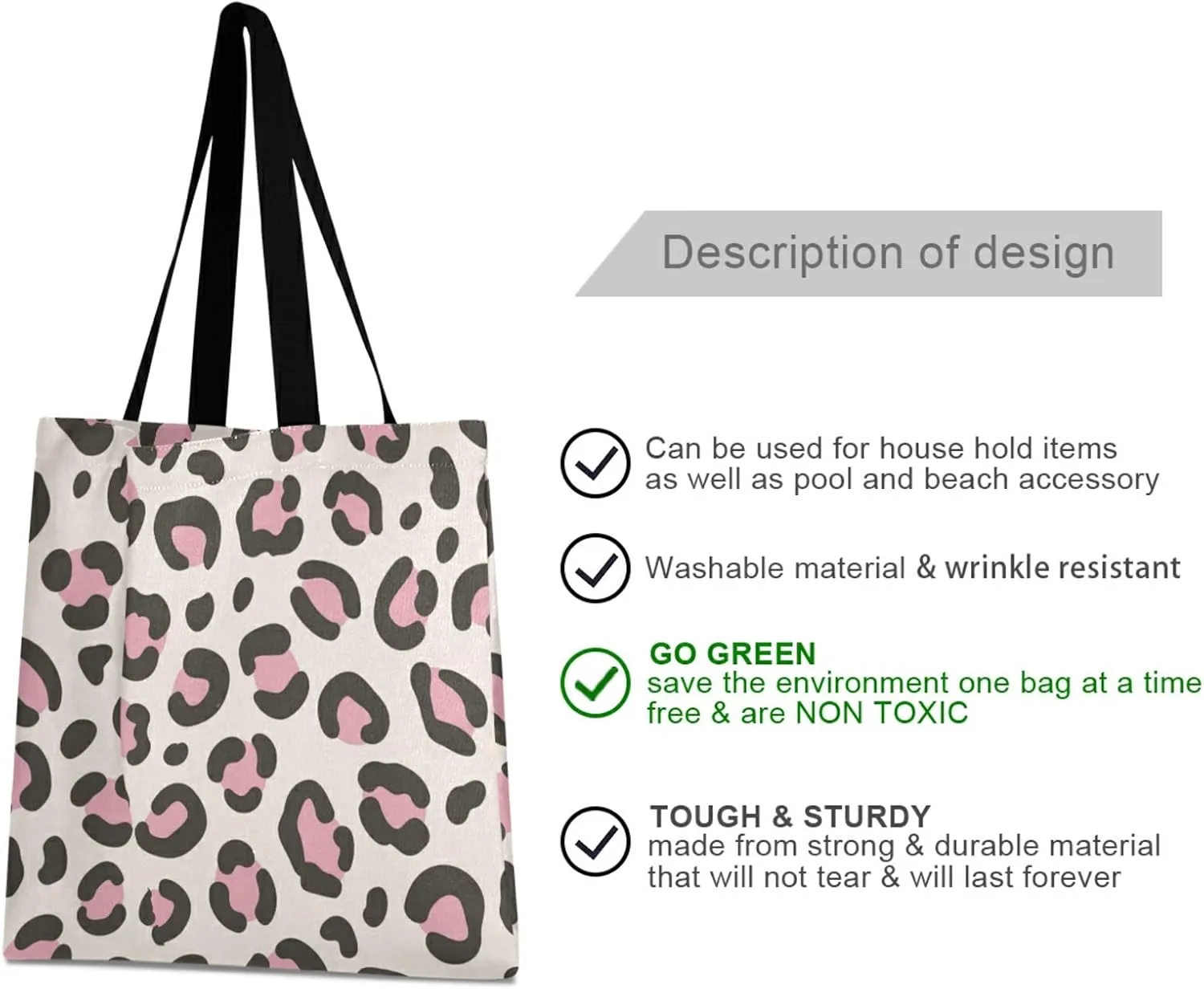 Poeticcity Women Grocery Tote Bag, Canvas Shoulder Bags, Women Handbag for Outdoors