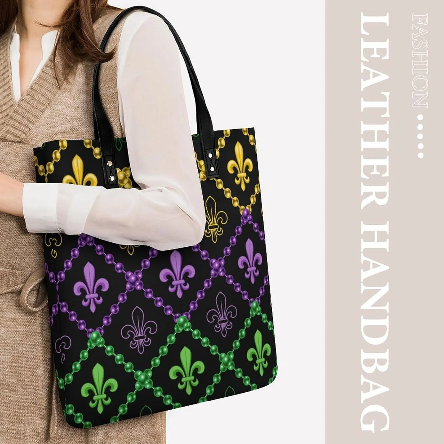 Pu Leather Tote Bag for Women Work Shoulder Bags Purses Handbags