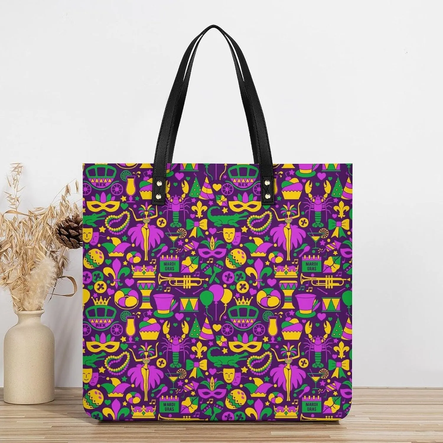 Pu Leather Tote Bag for Women Work Shoulder Bags Purses Handbags