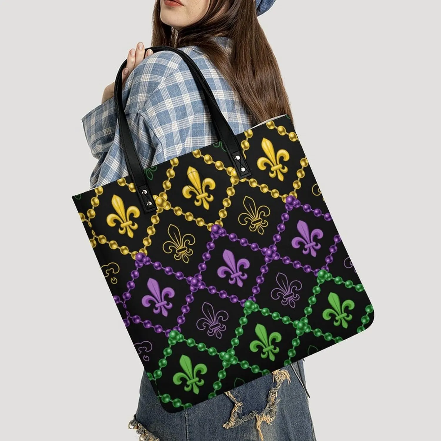 Pu Leather Tote Bag for Women Work Shoulder Bags Purses Handbags