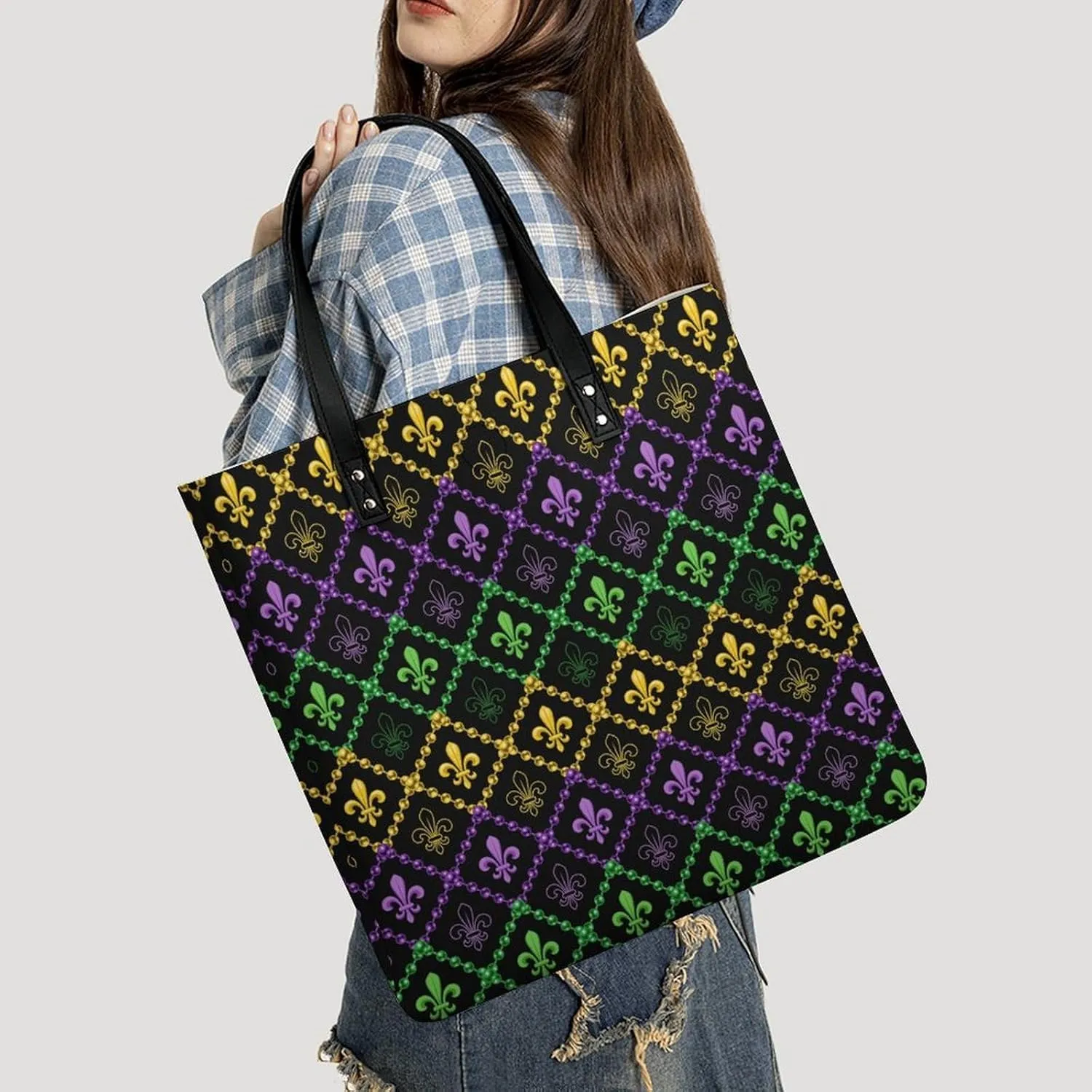 Pu Leather Tote Bag for Women Work Shoulder Bags Purses Handbags