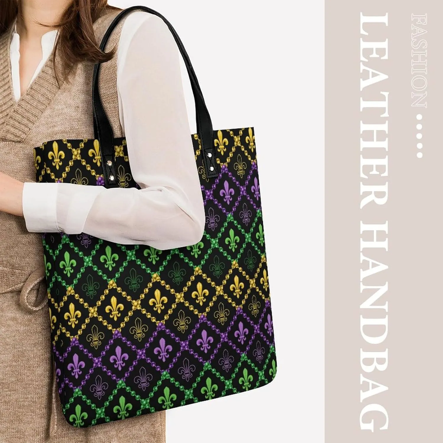 Pu Leather Tote Bag for Women Work Shoulder Bags Purses Handbags