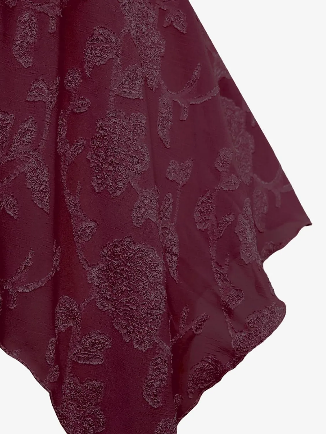 ROSE GAL Rosegal Plus Size Women Flower Jacquard Lace-up Ruched Sleeveless Blouse Flowy Handkerchief Hem Tank Top