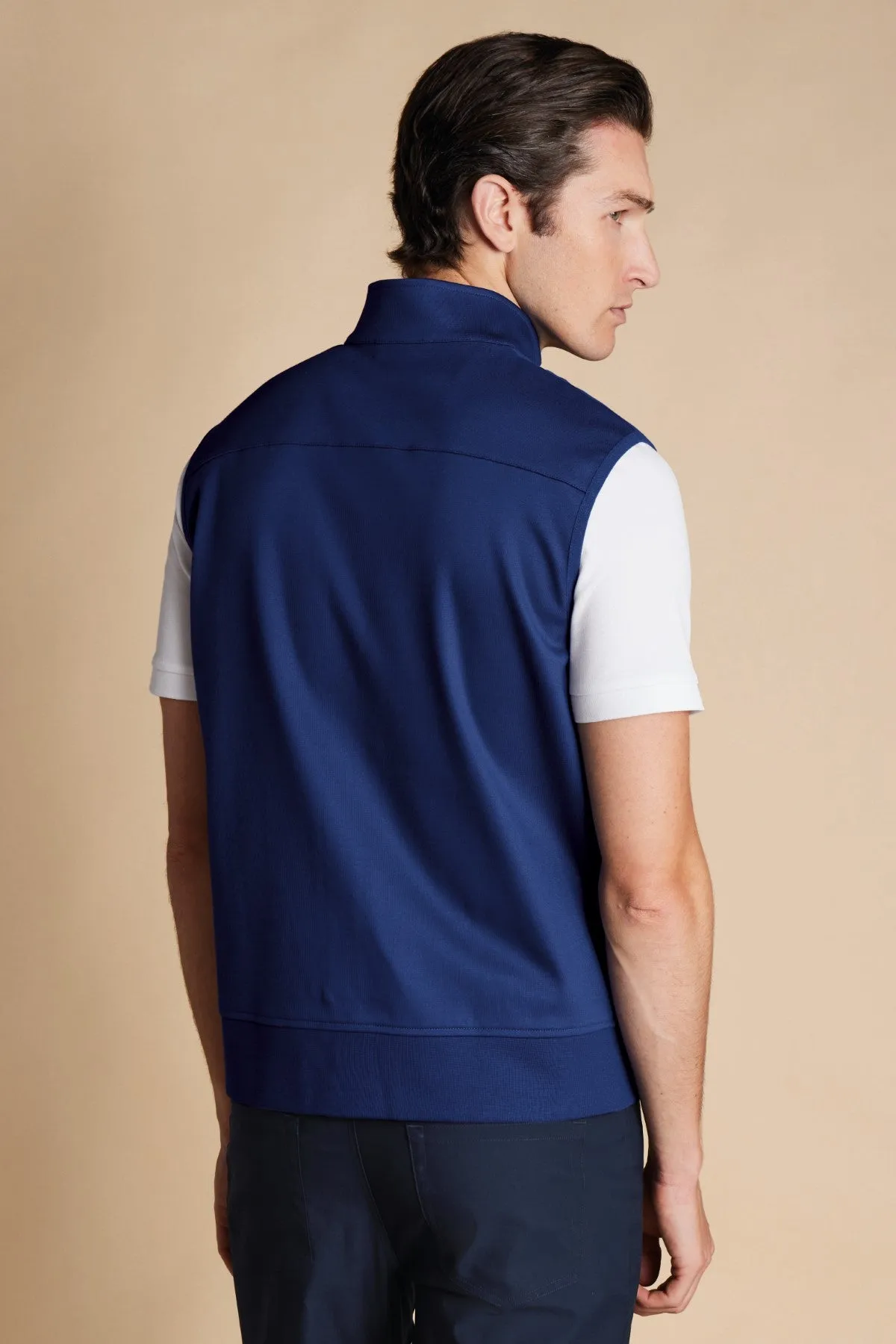 Royal Blue Performance Sleeveless Funnel Neck Gilet