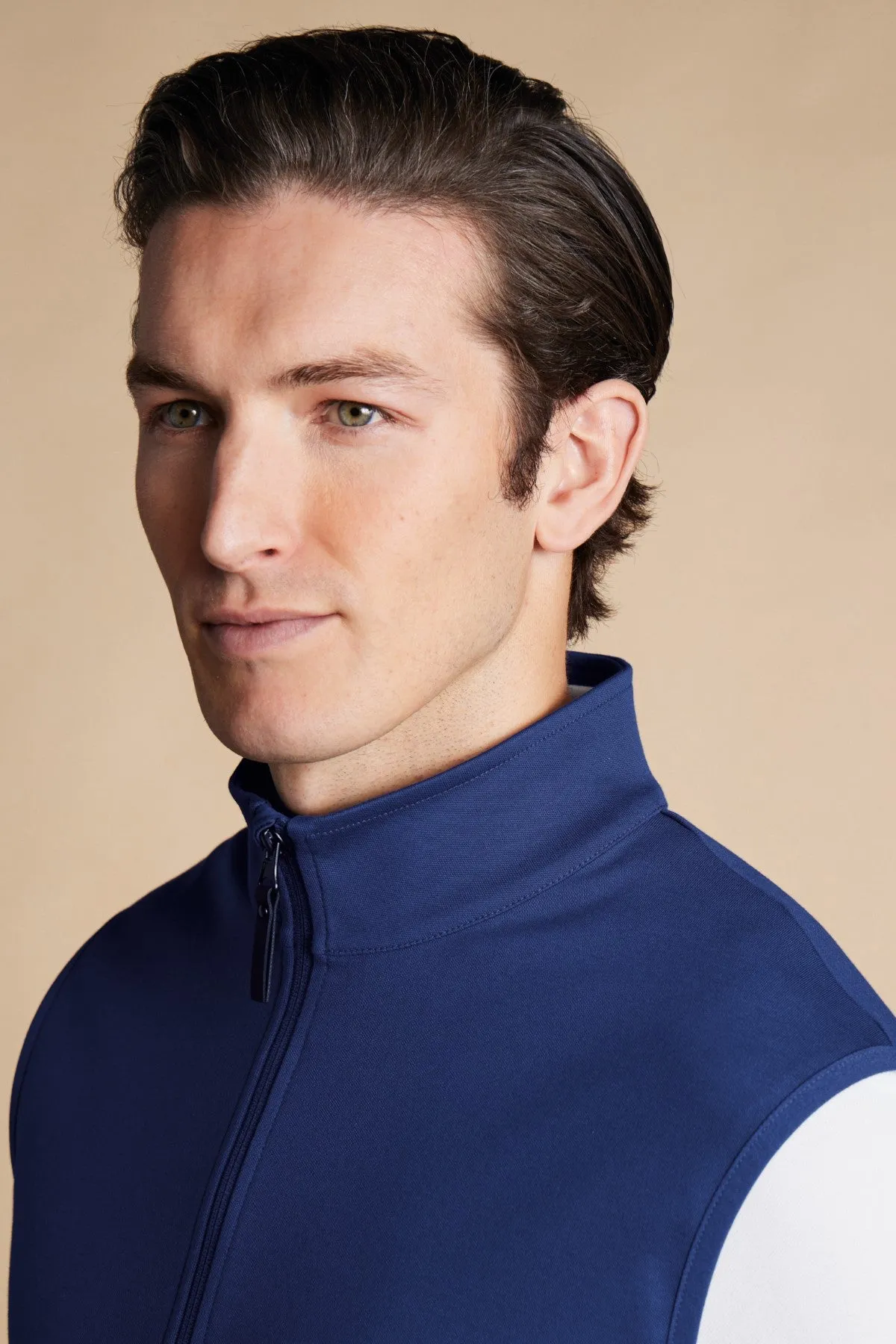 Royal Blue Performance Sleeveless Funnel Neck Gilet