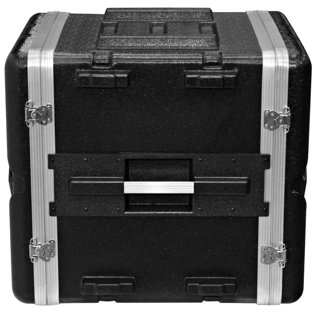 SALWR10D - Lightweight 10 Space ABS Rack Case - 10U PA DJ Stackable Flight Rack Case