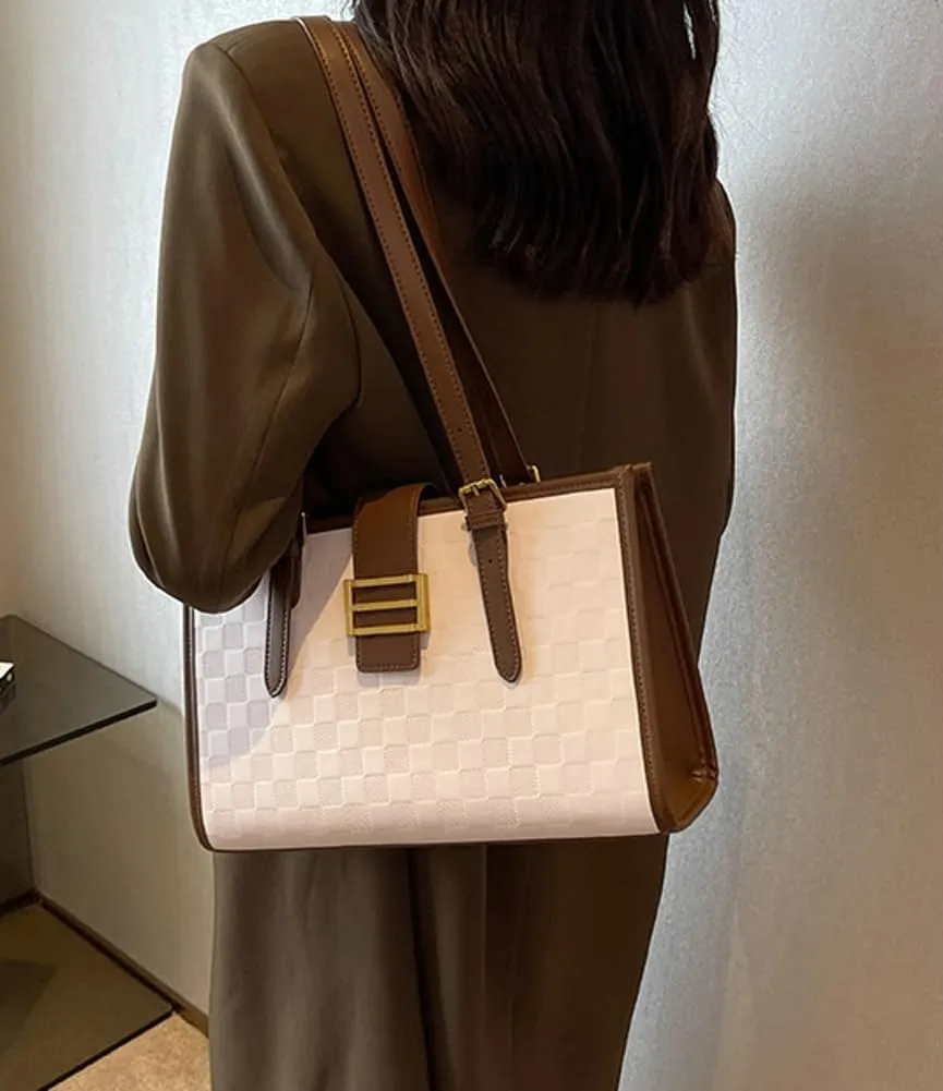 Shoulder Bag for Women Vegan Leather Tote Handbag Large Messenger Hobo Purse Retro Travel Shoulder Bag