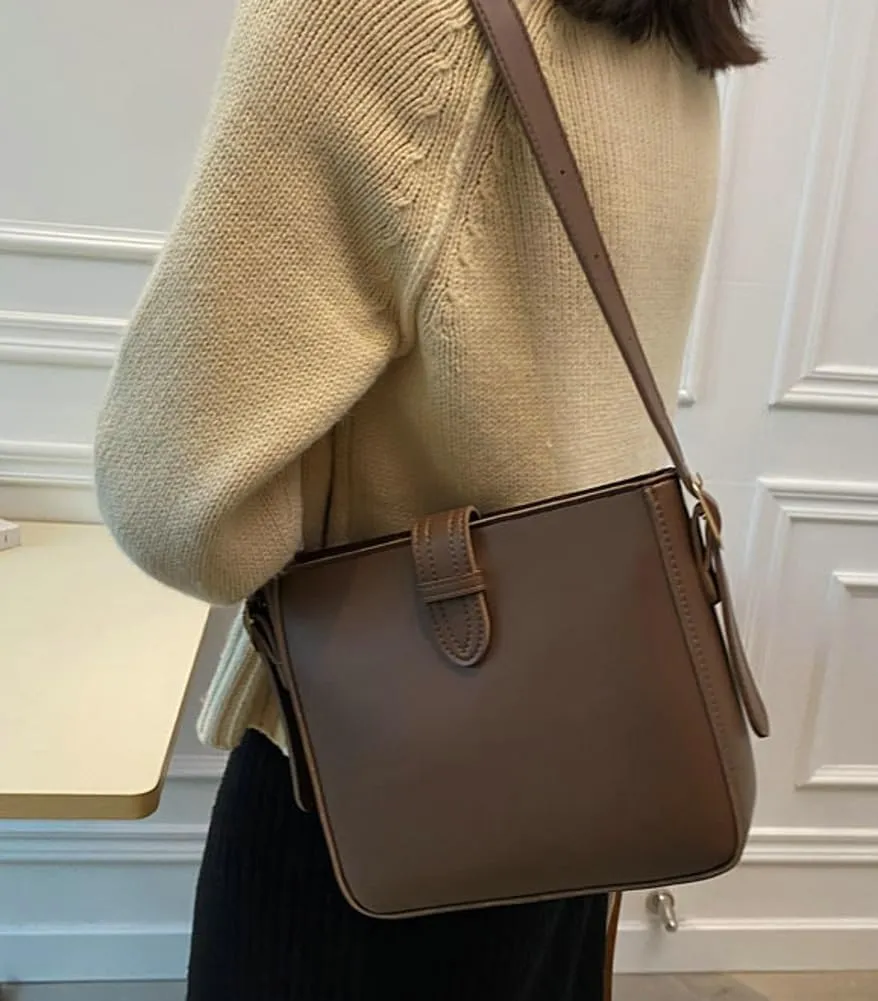 Shoulder Bags for Women Vegan Leather Crossbody Handbags Retro Vintage Hobo Purse Tote Bag with Zipper