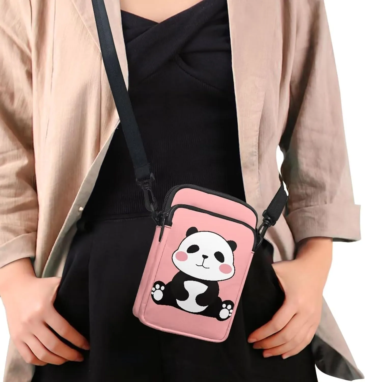 Shoulder Bags with Zipper, Crossbody Messenger Bag Chest Bag Waist Pouch Purse