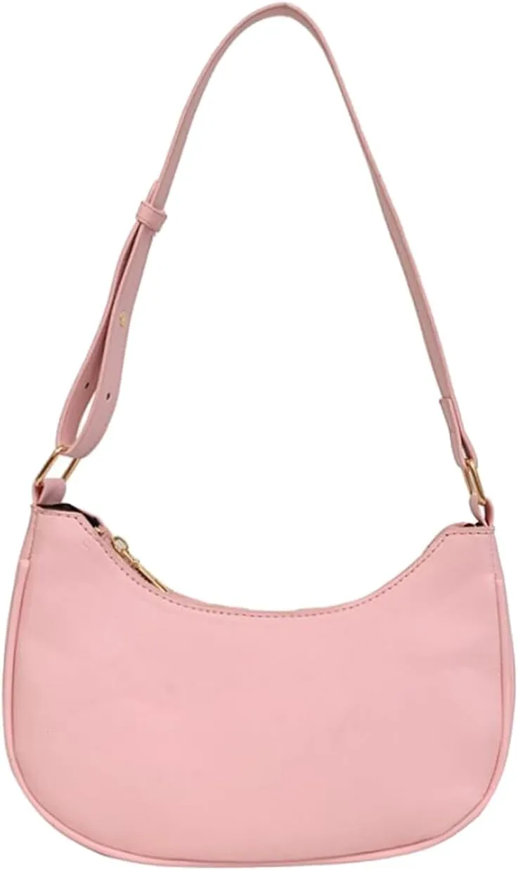 Small Crescent Shoulder Bags for Women, Cute Handbag Mini Clutch Purse Underarm