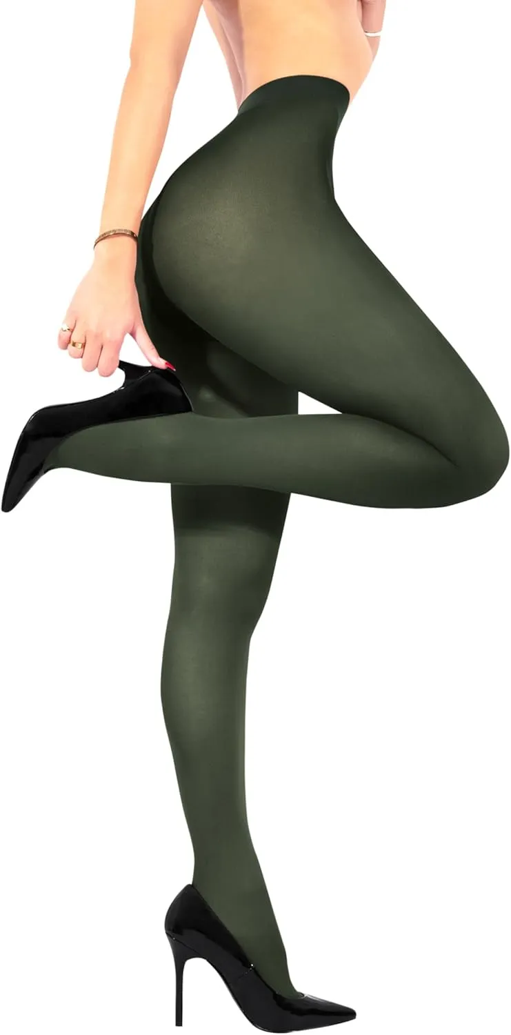 sofsy 10-Year Hosiery Craftsmanship - Italian-Made 40 Den Opaque Tights for Women | Soft High-Waist Pantyhose Solid Color