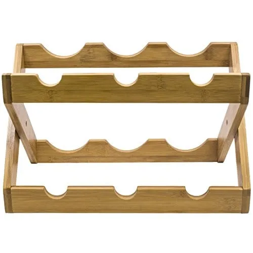 Sorbus Bamboo Foldable Countertop Wine Rack 6-Bottles (Bamboo)