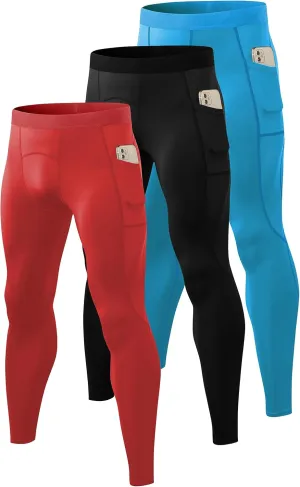 SPVISE Men's Compression Pants Workout Leggings Running Tights Cool Dry Athletic Baselayer Pants for Basketball Yoga Cycling
