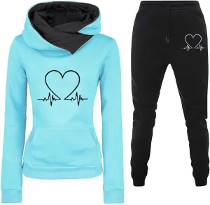 Straight Leg Cargo Sweatpants and Winter Leisure Solid Color Hooded Sweater Pants with High Waisted Joggers Pants